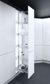 VS TAL Larder-6, H-1900-2140 мм, W-400 мм, 5 корзин Classic Серебро (RAL 9006)