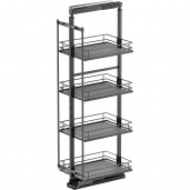 VS TAL Larder-4, H-1450-1700 мм W-400 мм, 4 корзины Premea, Lava Grey