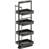 VS TAL Larder-4, H-1450-1700 мм, W-400 мм, 4 корзины, Planero Lava Grey