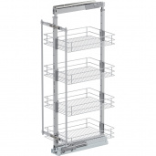 VS TAL Larder-3, H-1200-1450 мм, W-400 мм, 4 корзины Classic Серебро (RAL 9006)