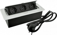Удлинитель AQ PLUG-X H1 горизонтальный 3xSCHUKO, алюминий